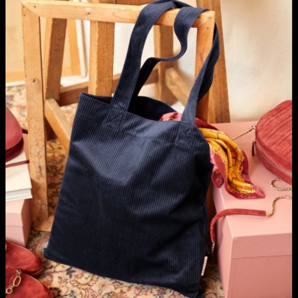 Sézane Velvet Corduroy Tote